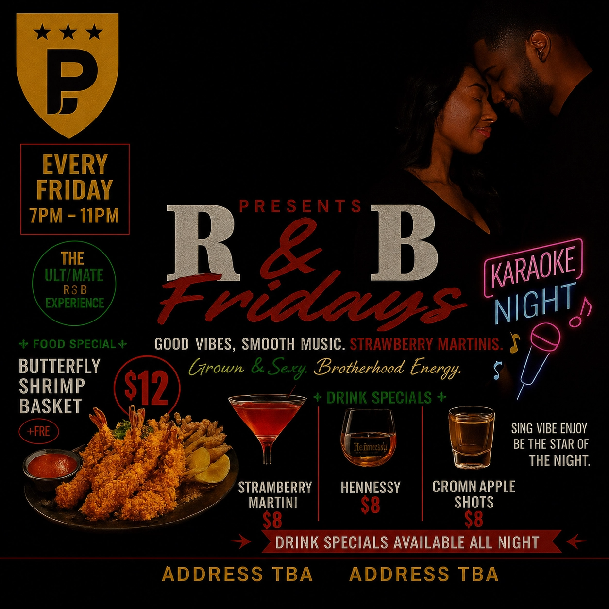 R&B & Karaoke Night flyer